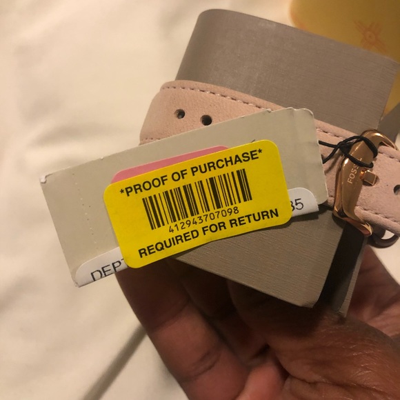 Fossil watch with blush band - Picture 2 of 2